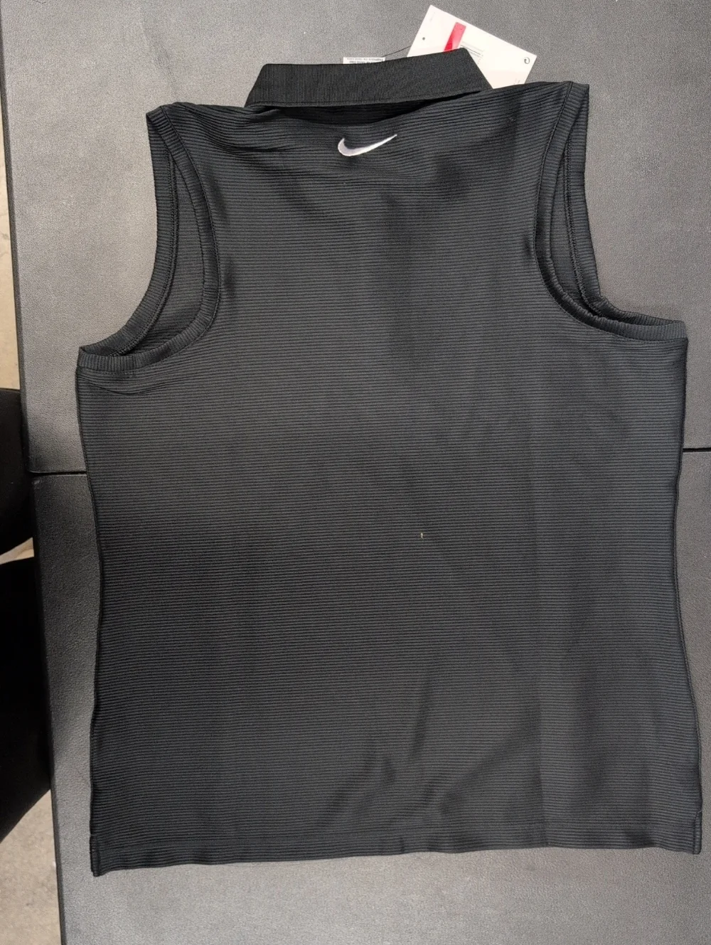 Nike Women's Black Sleeveless Dri Fit Polo Golf Shirt Size Large